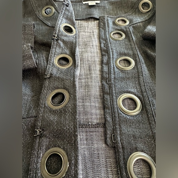 Cato Black Cropped Blazer with Ornate Buttons (743) - Picture 11 of 16